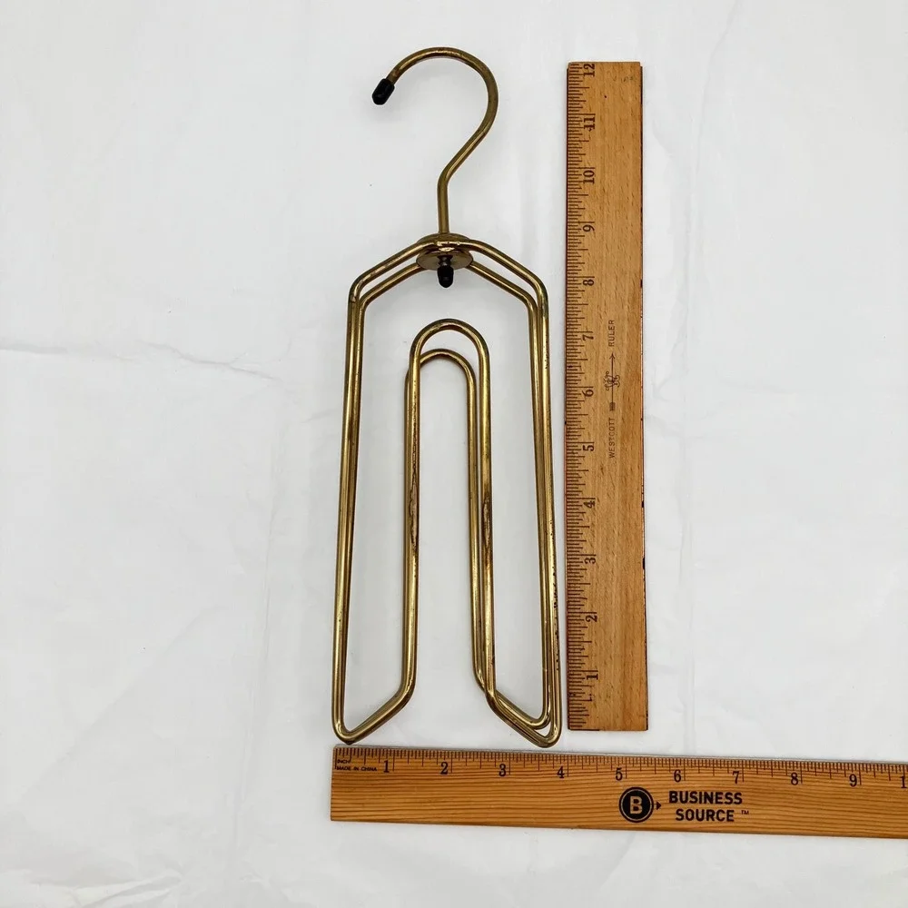 Mission Industries Accessory Hanger Tie Monarch 12.5in Brass Vintage MCM Swivel